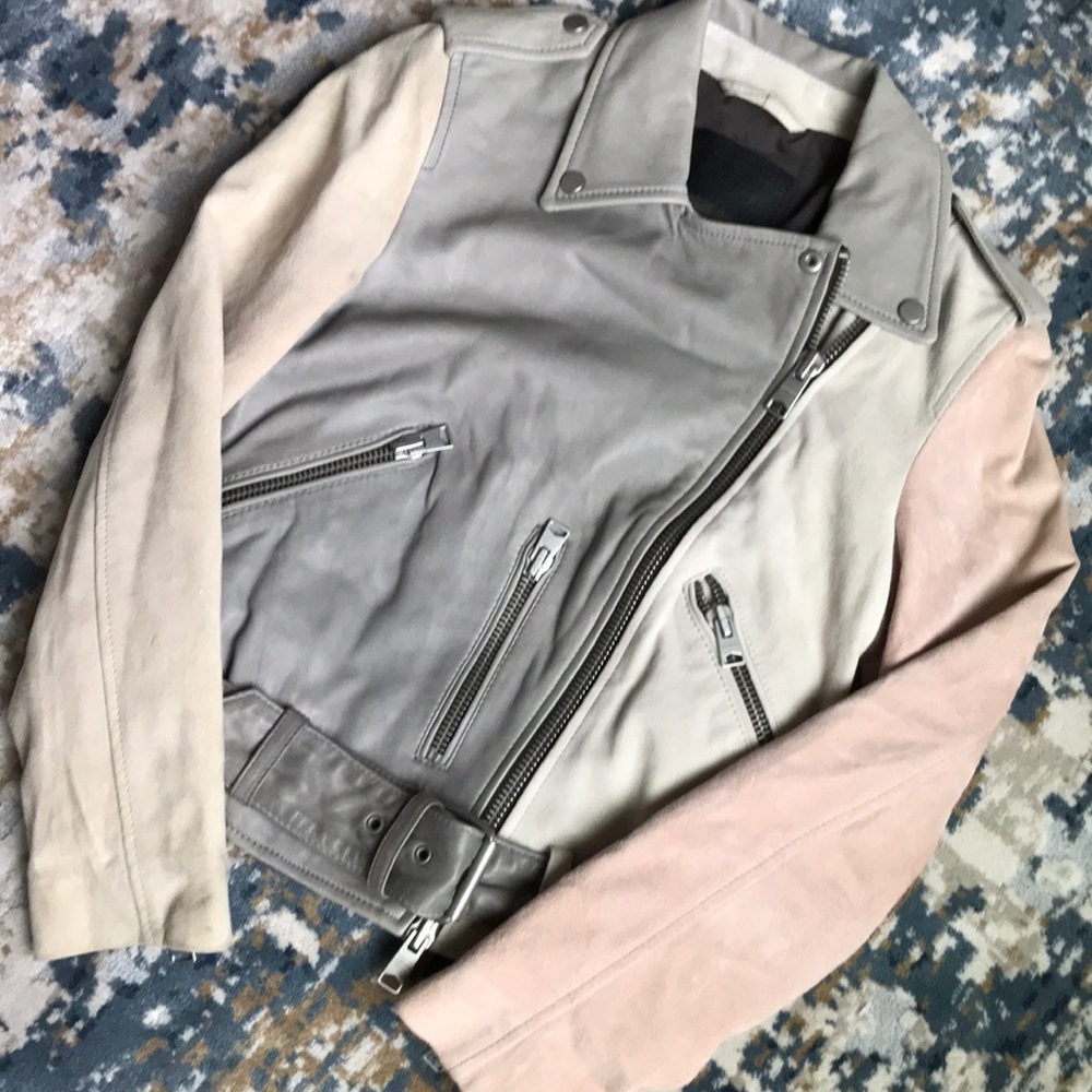 AllSaints Suede Biker Jacket, worn 2 times - Picture 3 of 9
